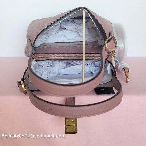 KATE SPADE Deco MEDIUM Pebbled Leather Crossbody Tote Bag- Dusk Rose⭐ - Picture 11 of 16